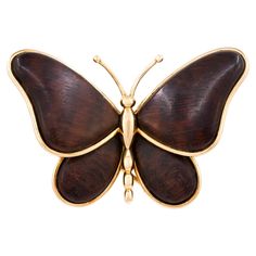 Van Cleef and Arpels Wood Butterfly Brooch For Sale at 1stDibs Luxury Butterfly Brooch As Gift, Luxury Butterfly Brooches For Gifts, Elegant Butterfly Shaped Pins, Gold Butterfly Brooch For Formal Occasions, Elegant Collectible Butterfly Brooches, Elegant Butterfly Brooch For Collectors, Elegant Butterfly Brooches For Collectors, Elegant Butterfly Brooch, Van Cleef Butterfly