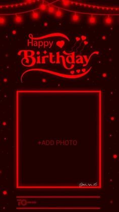 a red birthday card with the words happy birthday on it