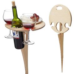 Dreamly Home round outdoor folding wine holder for wine lover for garden and beach Folding Wine Table, Wine Picnic Table, Outdoor Wine Table, Portable Picnic Table, Wine Picnic, Wooden Picnic Tables, All The Elements, Folding Picnic Table, Beach Table