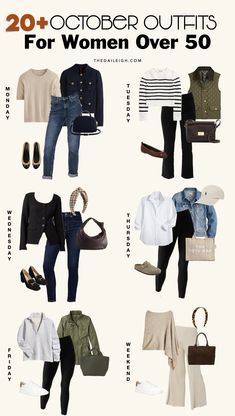 What To Wear in Fall 2024 Over 50, Fall Outfits for Women Over 50, What To Wear in October 2024, Casual Fall Outfits Over 50, Dressy Fall Outfits Over 50 Fun Casual Outfits For Women, Over 50 Outfits For Women, White Jeans Summer, Dressy Fall Outfits, Outfits For Women Over 50, October Outfits, Lounge Outfits, Fall Workwear, Mom Outfit