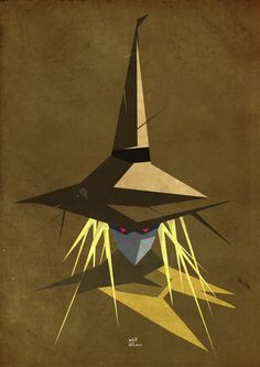 an illustration of a strange looking hat with spikes on it's head and eyes