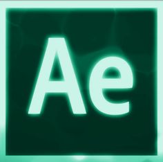 an image of the letter ae in green and white with some blurry lights behind it