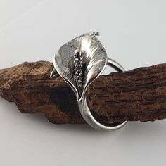 Calla Lily Ring Unique Adjustable Calla Lily Ring Sterling | Etsy Lily Flower Jewelry, Silver Unique Jewelry, Calla Lily Jewelry, Lily Ring, Lily Jewelry, Midi Rings Silver, Silver Leaf Ring, Unique Silver Jewelry, Cute Engagement Rings