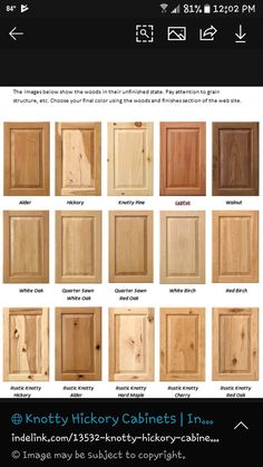 the kitchen cabinet door styles are shown in many different colors and sizes, including white