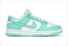 Nike Dunk Low Green Glow, Cute Nike Shoes, Cute Sneakers, Sneakers Adidas