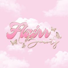 a pink background with butterflies and the words flavian beauty written in cursive writing