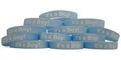 it's a boy rubber bracelets with words on them