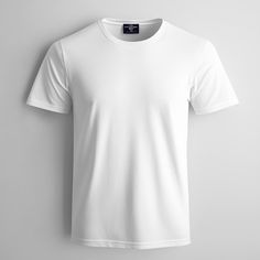 Clothes Mockup Free, White T-shirt Back View, Simple White Stretch T-shirt, Plain White Simple T-shirt, White T Shirt Mockup, Mock Up White Tshirt, Mock Up T Shirt, Clothing Mockup, Tshirt Mockup