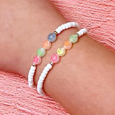 Glow in the Dark Beaded Bracelet The Cole Collection White Luminous Beaded Bracelets For Gifts, Adjustable White Luminous Beaded Bracelets, Party Favor Bag, Bracelet Stand, Fun Bracelet, Initial Bracelet, Silver Bangle Bracelets, Favor Bag, Cool Necklaces