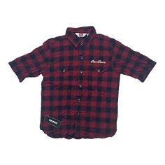 "Name : Y2K Ben Davis Flannel Shirt Size : L Colour : Red Condition : Gently Used DESCRIPTION 👋🏻 Hello, Please follow my shop 🔥Price drop everyday, offer accepted If you like this item please 🖤 (For Secret Discount!) Measurements :  Pit to Pit : 20\" inches Length : 26\" inches Size on tag : L Description : - Shirt is in a good condition - No stained, no hole and no tear ** NO REFUND, please read all description before make a decision." Collared Cotton Short Sleeve Shirt For Streetwear, Collared Shirt For Streetwear In Winter, Collared Shirt For Winter Streetwear, Winter Collared Shirt For Streetwear, Casual Plaid Cotton T-shirt, Urban Style Red Cotton Tops, Red Cotton Urban Tops, Winter Streetwear Button-up Shirt, Plaid Short Sleeve Cotton Flannel Shirt