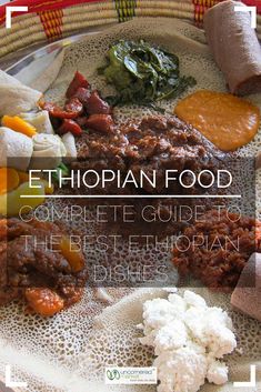 the ethiopian food is prepared and ready to be eaten by someone in their home town