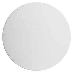 a white round plate on a white background