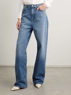 Light Blue Denim, Light Denim, Net A Porter, Valentino Garavani, Women Collection, Straight Leg Jeans, Luxury Design, Blue Denim, Porter