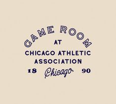 the chicago athletic association's logo for game room at chicago athletic association, chicago