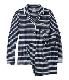 Women's Super-Soft Shrink-Free Button Front Pajama Set, Stripe | Pajamas & Nightgowns at L.L.Bean Striped Cotton Pajama Shorts For Pajama Party, Striped Relaxed Fit Sleepwear For Sleepover, Striped Relaxed Fit Pajama Shorts For Loungewear, Casual Striped Long Sleeve Sleepwear, Striped Cotton Sleepwear With Relaxed Fit, Striped Long Sleeve Sleepwear In Relaxed Fit, Striped Long Sleeve Sleepwear With Relaxed Fit, Striped Long Sleeve Relaxed Fit Sleepwear, Striped Relaxed Fit Sleepwear