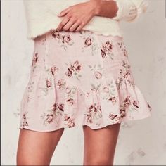 Brand New! Loveshackfancy Eliza Skirt In Pink Floral Roses Pattern. Lined. Shell Is 100% Linen And Lining Is 100% Cotton. Roses Pattern, Rose Pattern, Floral Skirt, Pink Floral, Mini Skirt, Midi Skirt, Womens Skirt, Roses, Mini Skirts