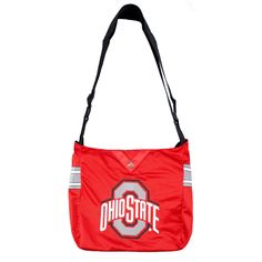 Ncaa Ohio State University Buckeyes Mesh Jersey Tote 100% Polyester Wipe Clean With Damp Cloth, Line Dry, Do Not Iron Measures 15" X 4" X 14" Includes Adjustable Straps Designed To Look And Feel Like Your Favorite Team's Jersey Sporty Red Everyday Bag, Casual University Red Bag For Everyday Use, Cactus Tote, Leopard Handbag, Big Tote Bags, Mesh Jersey, Victoria Secret Tote Bags, Red Tote Bag, Red Tote