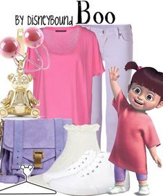 Disneybound Outfits Summer, Monsters Inc Boo, Mike And Sulley