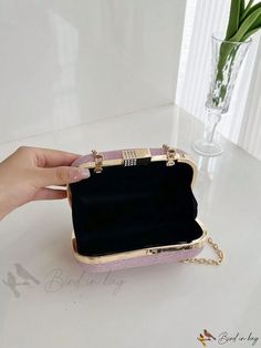 Bird in Bag - Veatile Small Chain Crossbody Bag Square Party Bag With Gold Chain, Clutch Box Bag With Chain Strap, Evening Bag With Gold Chain And Square Shape, Evening Square Bag With Gold Chain, Square Evening Bag With Gold Chain, Party Crossbody Box Bag With Chain Strap, Evening Crossbody Bag With Gold Chain, Gold Chain Crossbody Bag For Evening, Rectangular Shoulder Bag With Chain For Night Out