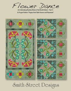 the cover of flower dance quilt pattern book