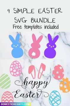 the easter bunny svg bundle includes free printables