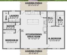 the floor plan for a small house with two bedroom and an attached porch, which is also