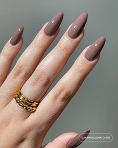 A rose taupe polish with a creme finish. Brown Nails Design, Brown Nail, Nail Color Trends, Spring Nail Colors, Brown Nails, Autumn Nails, Classy Nails, Nail Paint, Nail Kit