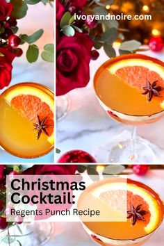 christmas cocktail recipe with oranges and spices