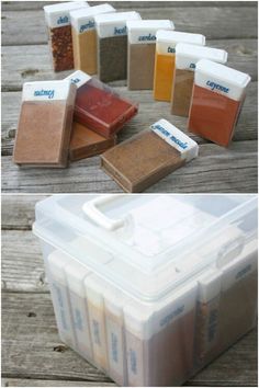 there are many different types of food in this container