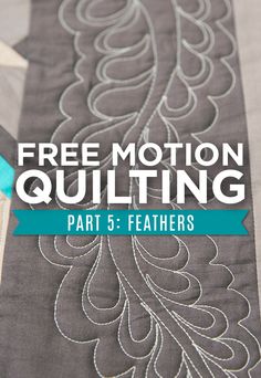 the free motion quilting pattern is featured in this video, with text overlay