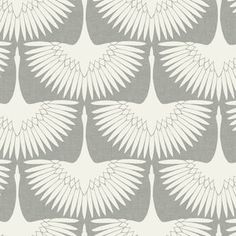 an abstract pattern with white feathers on grey background