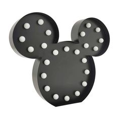 a mickey mouse head with white dots on it