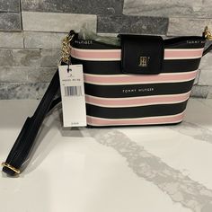 Tommy Hilfiger Pink Edition New With Tags Tommy Hilfiger Bag, Tommy Hilfiger Handbags, Tan Purse, Tommy Hilfiger Bags, Small Crossbody Purse, Handbags Casual, White Tote, Bag Collection, Leather Crossbody Purse