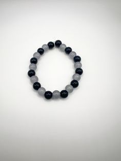 Glass Beaded Bracelet. Matches with any outfit. Bracelet Inspiration, Glass Beaded Bracelet, Dark Times, Black Beaded Bracelets, Grey Beads, Simple Bracelets, Glass Beaded Bracelets, Bracelet Black, Bead Jewellery