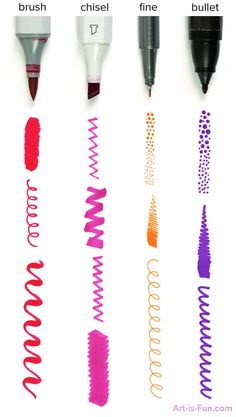 the different types of lipstick brushes are shown