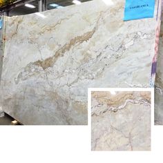 marble is being displayed in a store