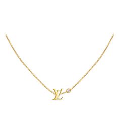 LOUIS VUITTON® - Idylle Blossom Lv Pendant, Yellow Gold And Diamond - Gold Lv Necklace Louis Vuitton, Louis Vuitton Necklace Gold, Lv Necklace, Bornpink Tour, Louis Vuitton Chain, Dr Accessories, Louis Vuitton Necklace, J Necklace, Louie Vuitton