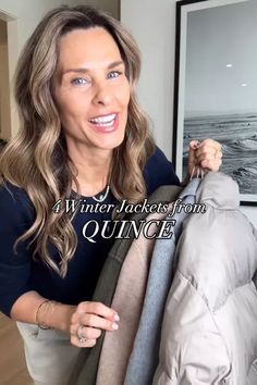 -Love the quality and fit of Quince. The trench coat has a soft touch with a structured fit. A favorite now! -The puffer jacket has 700 fill of 90% goose down, 10% feathers. Several colors. 
​#winteroutfits #holidayoutfit #chicstyle #outfitinspo #capsulecloset #winterchic #cashmere