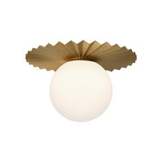 Alora Mood Plume 1 Light 14" Flush Mount Brass Opal Ceiling Light, Glass Color, Glass Globe, Flush Mount, Light Source, Colored Glass, Paris Fashion, Paris Fashion Week, Globe