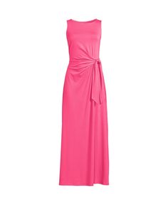 in stock Sleeveless Maxi Dress With Tie Waist, Sleeveless Fitted Maxi Dress With Tie Waist, Tie Waist Maxi Dress, How To Buy Land, Lands End, In Store, Pick Up, Buy Online, Maxi Dress