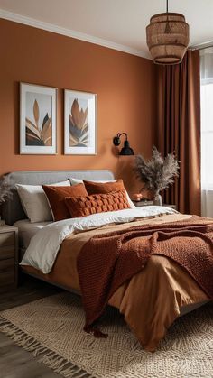 #BEAUTY ,#REALATIONSHIPS #Fashion #Outfits #Winter Outfits #Animals Terracotta Bedroom Decor, Warm And Cozy Bedroom, Desert Bedroom, Hygge Bedroom, Dream Bedrooms, Fall Bedroom Decor, Earthy Bedroom, Cozy Fall Bedroom, Luxe Bedroom