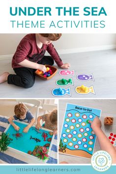 the under the sea theme activities are great for toddlers and older children to play with