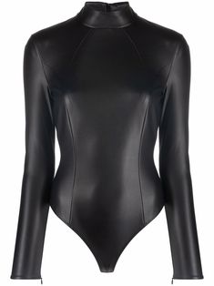 Wolford Bodysuit, Techwear Fashion, Leather Bodysuit, Latex Leggings, Amina Muaddi, Black Vegan, Animal Welfare, Black Bodysuit, Body Suit