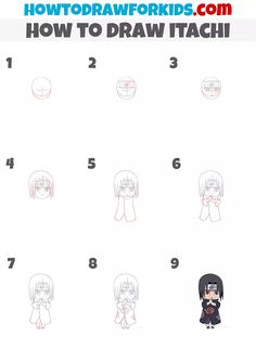 how to draw an anime character with different expressions