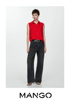 Take advantage of the best discount of the year with Black Friday, Lyocell fabric, Straight design, Shirt-style collar, Sleeveless, Patch pocket on the chest, Plus Size Available, Front button closure Sleeveless Shirt Women, Red Mango, Lyocell Fabric, Sleeveless Shirt, Patch Pocket, Shirt Style, Black Friday, Shirt Blouses, Mango