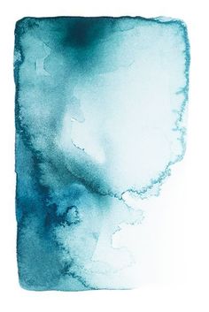 an abstract painting with blue and white colors on the bottom, it looks like watercolor