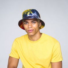 Tie Dye Bucket – usastrong.IO Casual Flat Brim Bucket Hat For Summer, Casual 5-panel Hat For Festivals, Multicolor 5-panel Summer Hats, Summer Cotton Bucket Hat With Flat Brim, Casual Yellow Cotton Bucket Hat, Summer Cotton 5-panel Bucket Hat, Cotton Summer Bucket Hat, Casual Cotton Sun Hat For Festivals, Yellow Cotton Casual Sun Hat