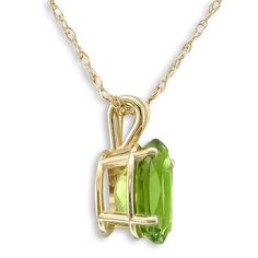 14KT Oval Peridot Pendant Peridot Necklace, Arrow Necklace, Yellow Gold, Pendant Necklace, Chain, Crystals, Pendant, Yellow, Gold