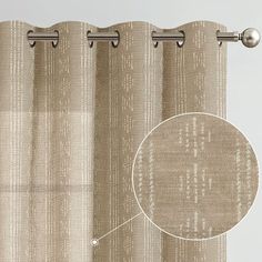 an image of a curtain with a circle drawn on it's side and the word,