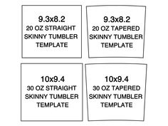 four square labels with numbers and times for each item in the same font order form